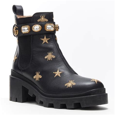 gucci jewl shoes|gucci jeweled boots.